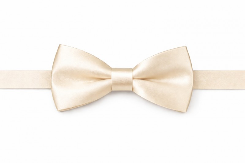   Gyerek szatén csokornyakkendő - Ecru